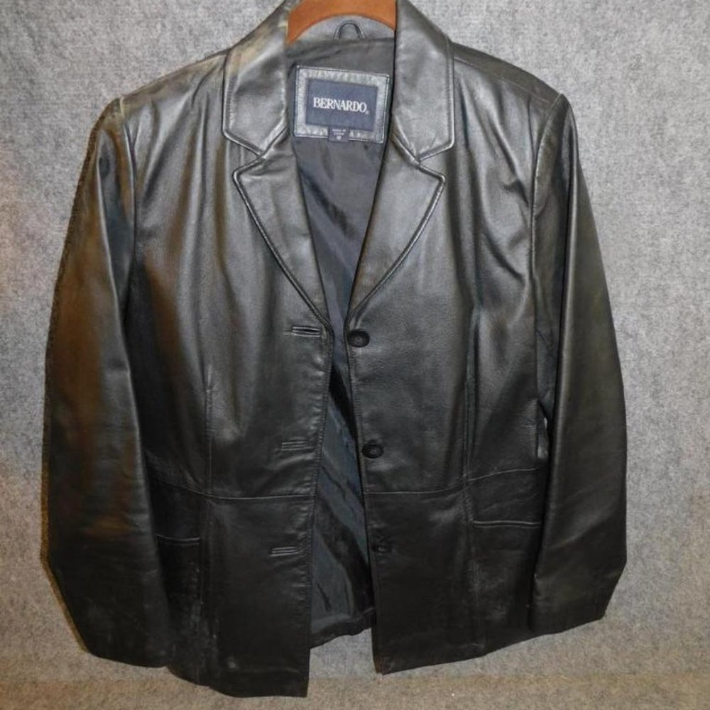Bernardo M Black Faux Leather Jacket